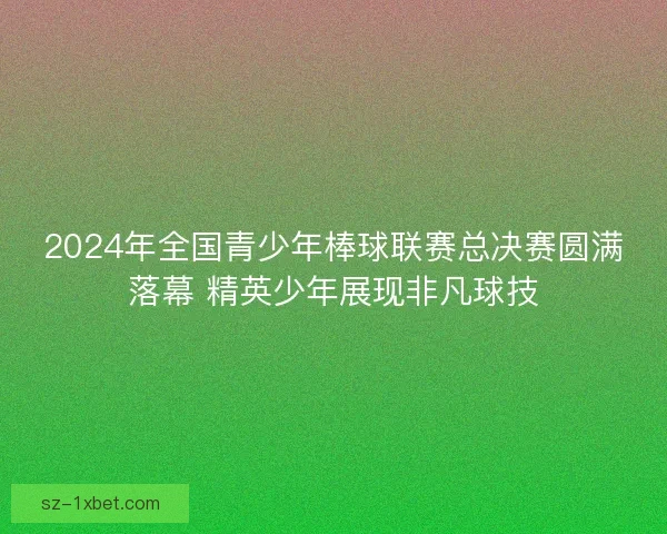 2024年全国青少年棒球联赛总决赛圆满落幕 精英少年展现非凡球技 2024年全国青少年棒球联赛总决赛圆满落幕 精英少年展现非凡球技